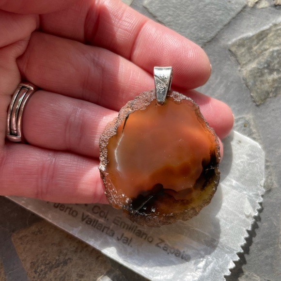 Agate Sterling Silver Pendant - Picture 6 of 7